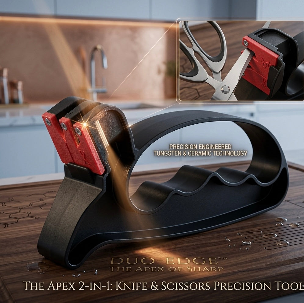 2-in-1 Knife & Scissors Sharpener – Handheld Kitchen Tool