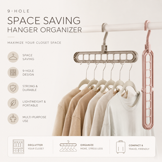 9-Hole Space Saving Hanger Organizer
