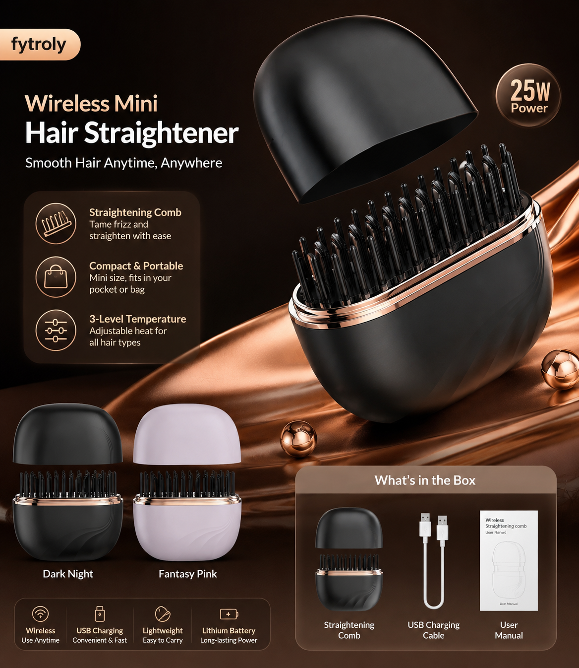 FYTROLY™ Wireless Mini Hair Straightener